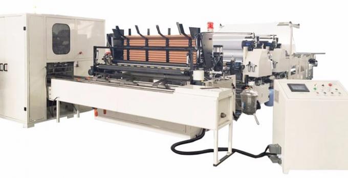 PLC Wallboard перематывать ткань туалета делая стойки машины 7.5KW 2 11